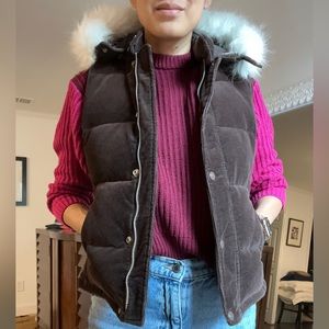 Gap corduroy hooded vest
